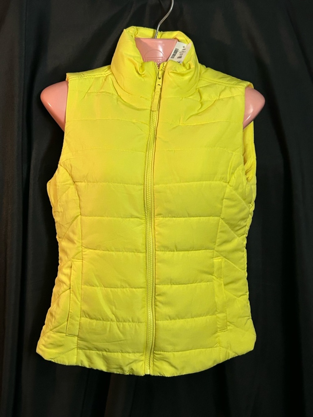 Aeropostale Women’s Lemon Yellow Quilted Puffer Vest XS NWT